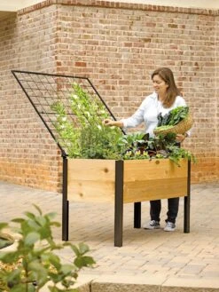 Space-Maker Pivoting Trellis, 4' -Gardeners Sales Store 8590247 492 cedar planter box with trellis tif