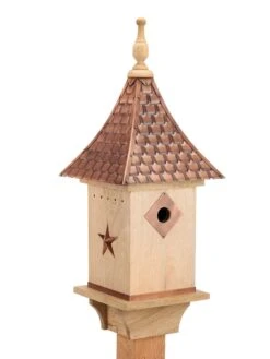 Copper Shingled Roof Bird House 8 Copper Shingled Roof Bird House -Gardeners Sales Store 8600197 02v
