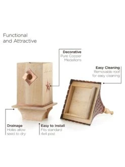 Copper Shingled Roof Bird House 9 Copper Shingled Roof Bird House -Gardeners Sales Store 8600197 03v