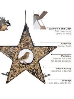 Star Fly-Thru™ Bird Feeder -Gardeners Sales Store 8609057 05v