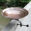 Achla Designs Burnt Copper Birdbath With Over-the-Rail Bracket -Gardeners Sales Store 8609301 01v achla designs burnt copper birdbath with over the rail bracket