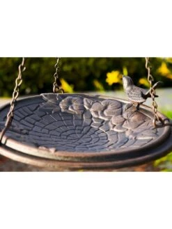 Floral Motif Hanging Birdbath -Gardeners Sales Store 8610562 01v
