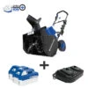 Snow Joe 24V-X2-SB18 48-Volt ION+ Cordless Snow Blower Kit | 18-Inch | W/ 2 X 4.0-Ah Batteries And Charger -Gardeners Sales Store 8610667 01v snow joe cordless snow blower kit