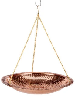Copper Hanging Birdbath, 18" -Gardeners Sales Store 8612268 03v