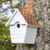 Classic Cottage Bird House With Copper Roof -Gardeners Sales Store 8612273 01v classic cottage bird house with copper roof