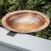 Pure Copper Bird Bath Deck Mount -Gardeners Sales Store 8613381 01v pure copper bird bath deck mount